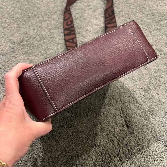 Stella McCartney mini crossbody logo studded bag. Burgundy - Picture 7 of 14